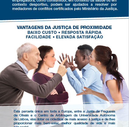 Informação | Alternativa aos tribunais – Parceria com Centro de Arbitragem da Autónoma e Freguesia dos Olivais
